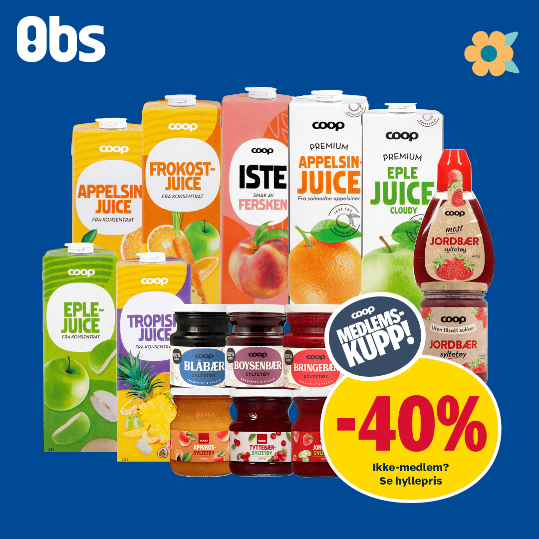 Obs Juice Iste Syltetøy 13. 18.Juli