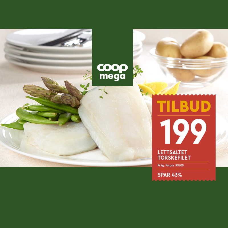 Coop Mega Lettsaltet Torskefilet U48