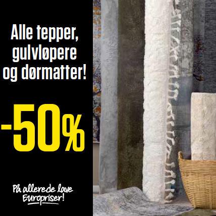 Europris 50% Tepper Gulvløpere Og Dørmatter 24. 29.11