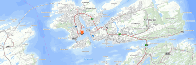Alti Storkaia kart over Kristiansund