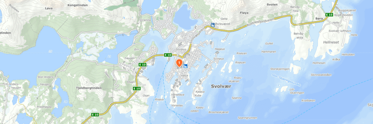 Alti Svolvær kart over Lofoten