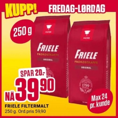 Europris Friele Kaffe Tilbud U28