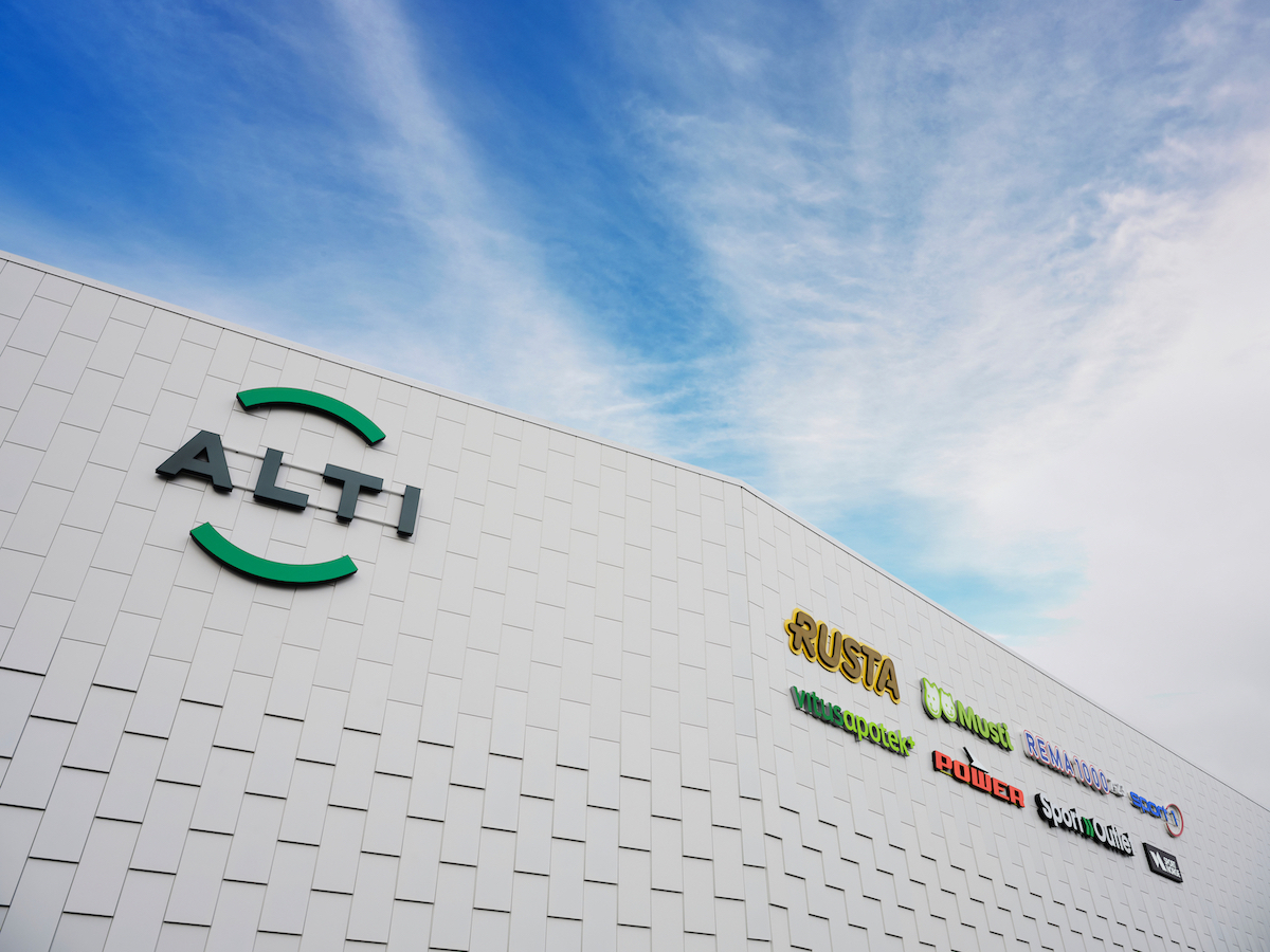 Alti Futura fasade med skilt