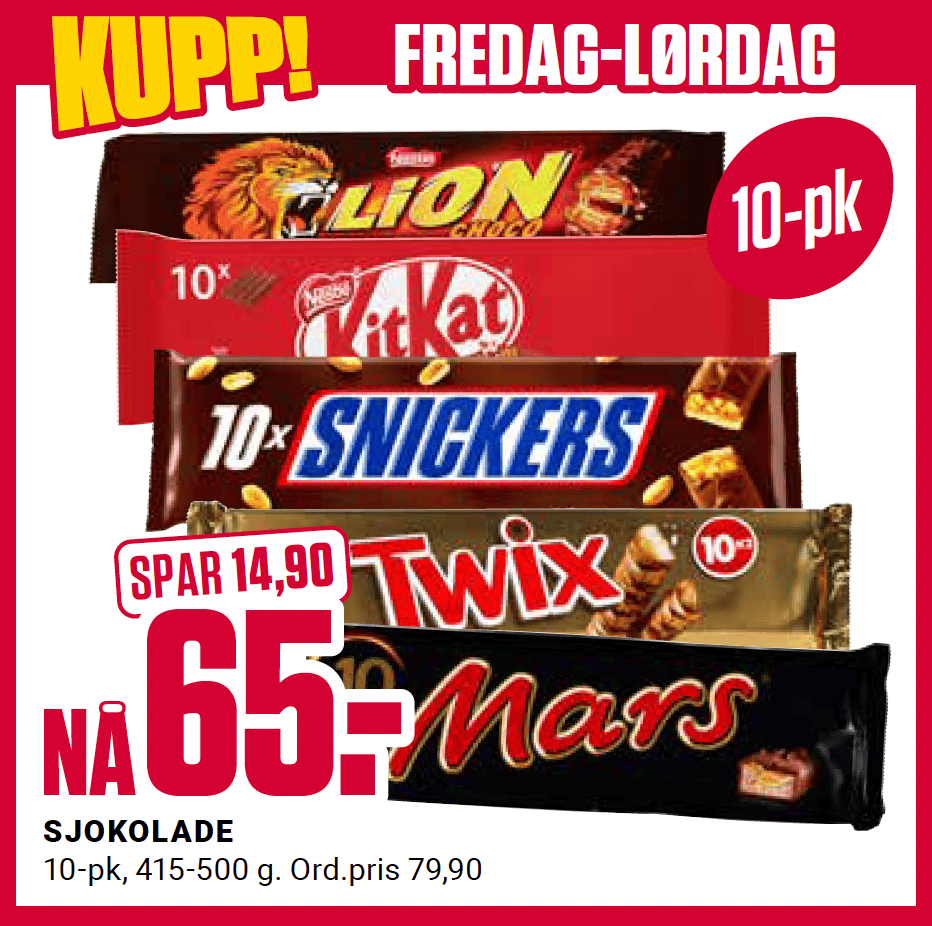 Europris Sjokolade Fre Lør U40
