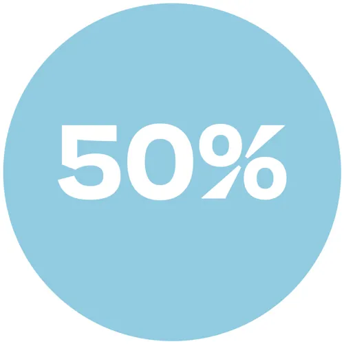 50 Blå