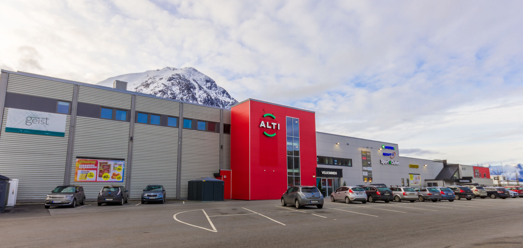 Alti Rauma fasade mot veg