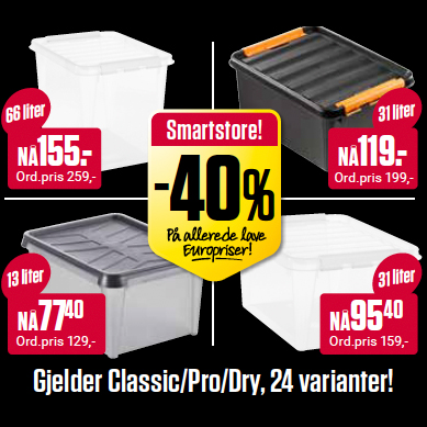 Europris 40% Smartstore 24. 29.11