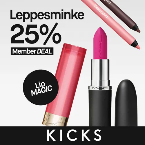 KICKS 25% Leppesminke 4. 7.9