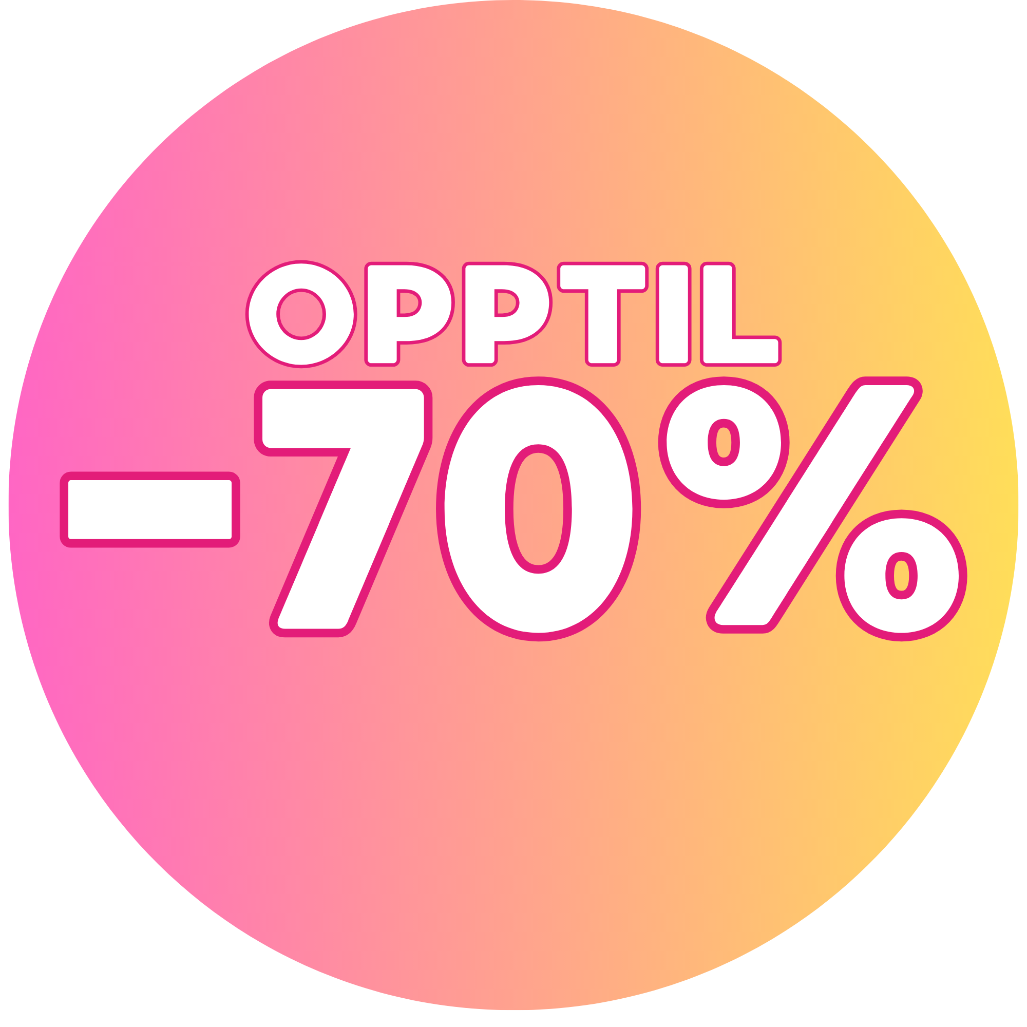 Opptil 70