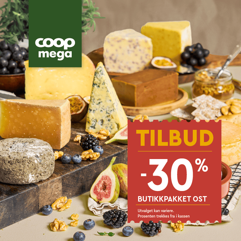 Coop Mega 30% Butikkpakket Ost U37