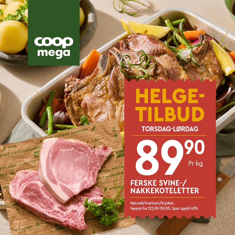 Coop Mega Ferske Svin:Nakkekoteletter U39