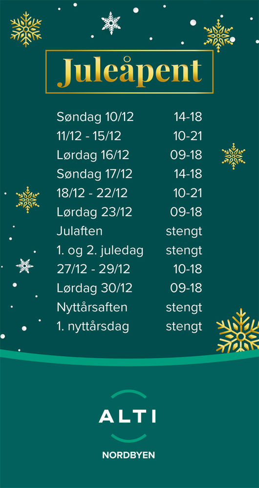 Nordbyen Juleåpningstider 23