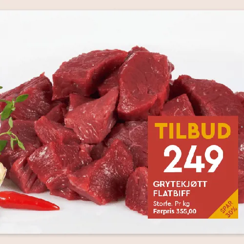 Coop Mega Grytekjøtt Flatbiff U47