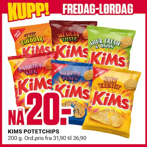 Europris Fredag Lørdag Potetgull U34
