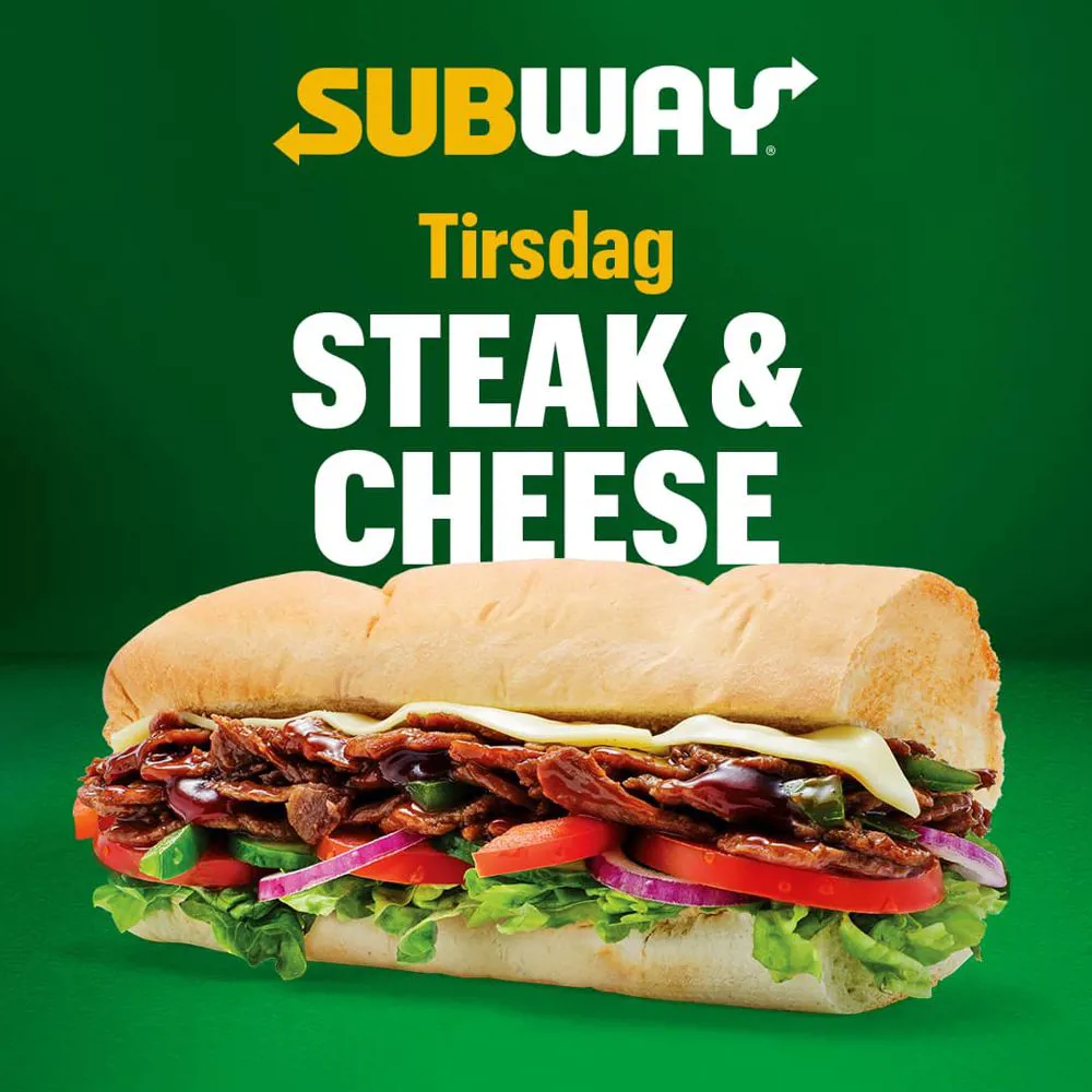 NO SOTD Carousel 3. Tirsdag Steak & Cheese 1080X1080px