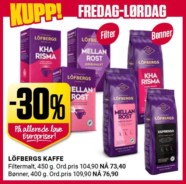 Europris Fredag Lørdag U33