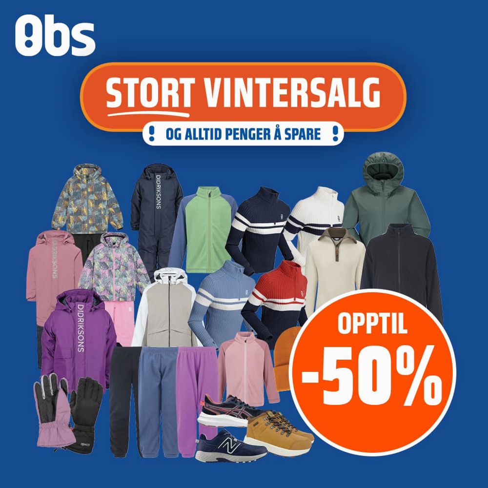 Obs Klær 50% 16. 21.2