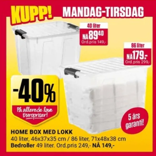 Europris 40% Home Box U28