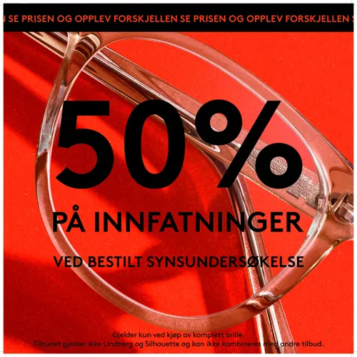 Synsam Bruke 50% Innfatning