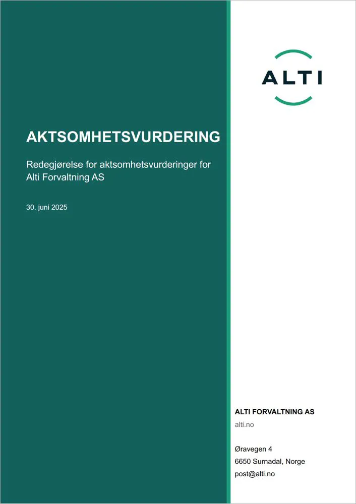Redegjørelse For Aktsomhetsvurderinger Alti Forvaltning 2025 PUBLISERES (1)