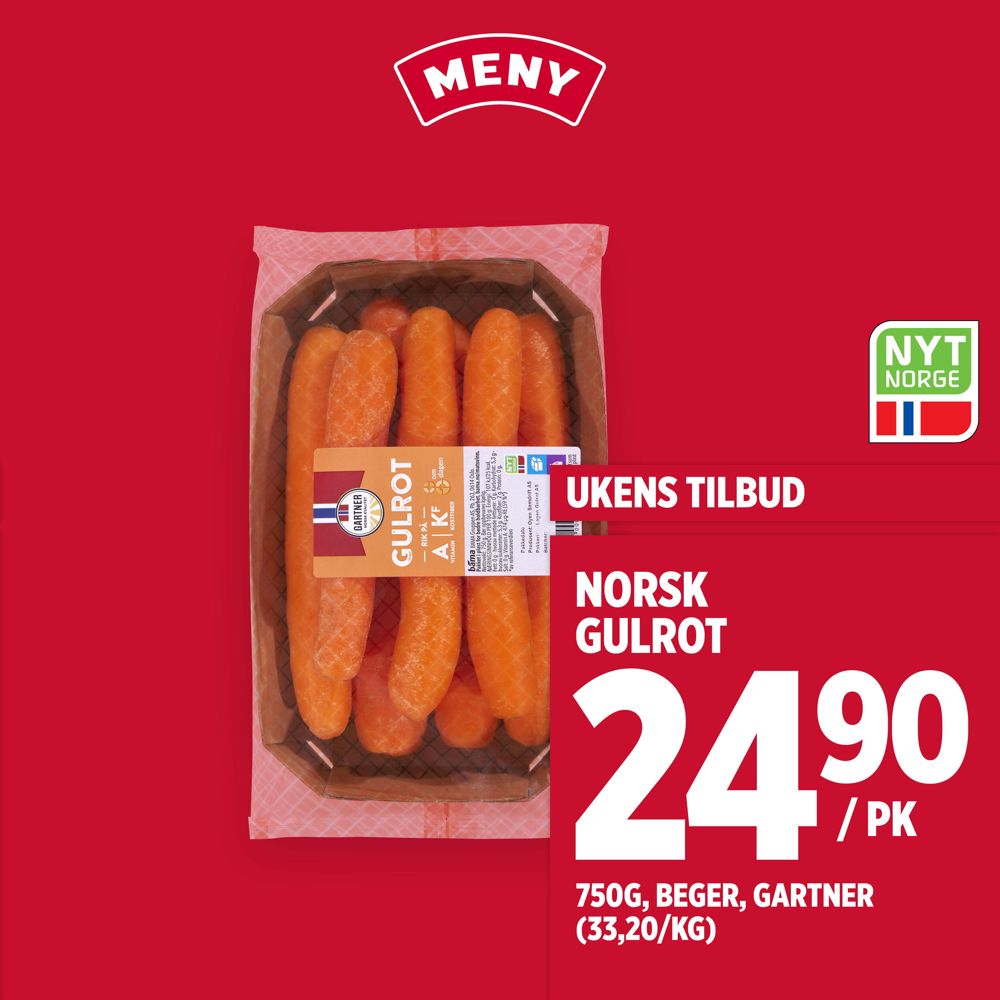Meny Norsk Gulrot U42