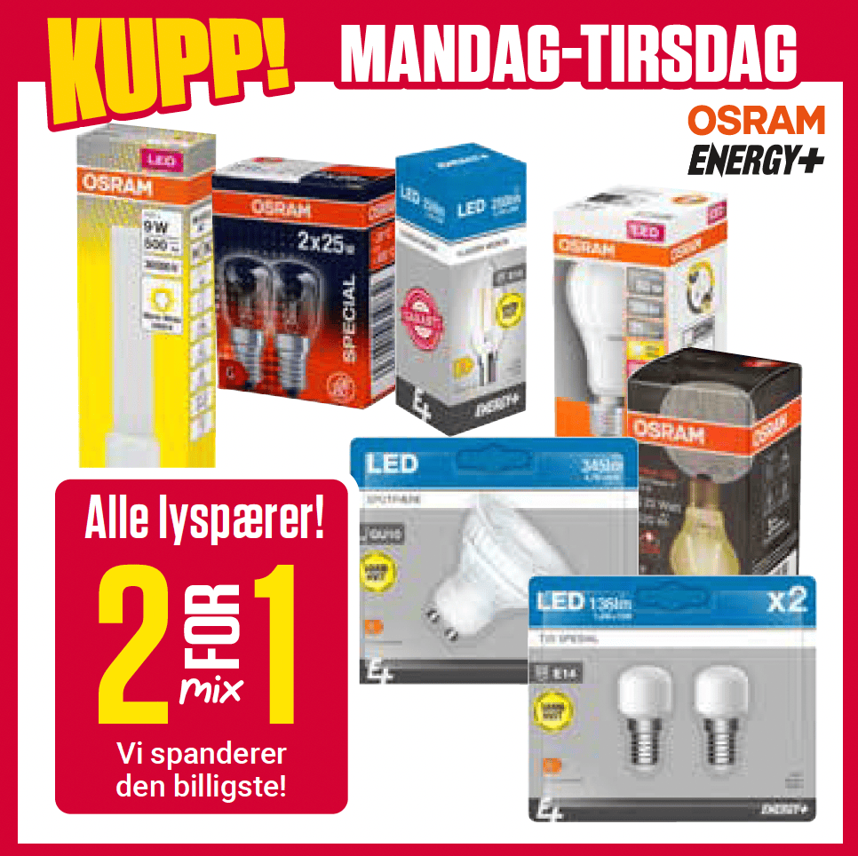 Europris 2 For 1 Lyspærer U42