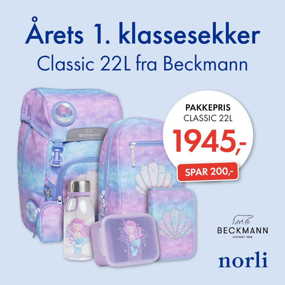 Norli Classic Skolesekk U15 18