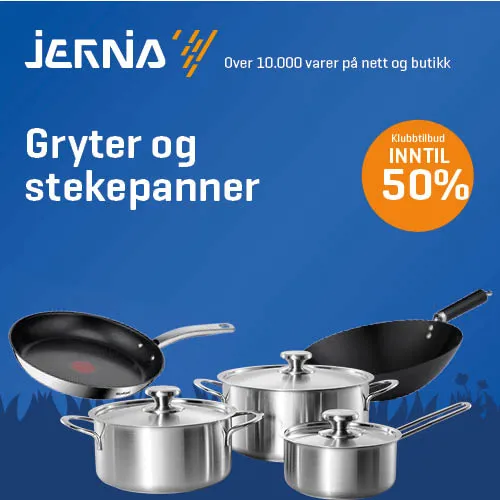Jernia Gryter Og Stekepanner 50% U14 17