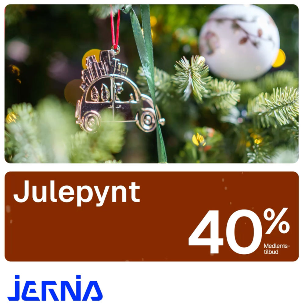 Jernia 40% Julepynt 1. 7.Des
