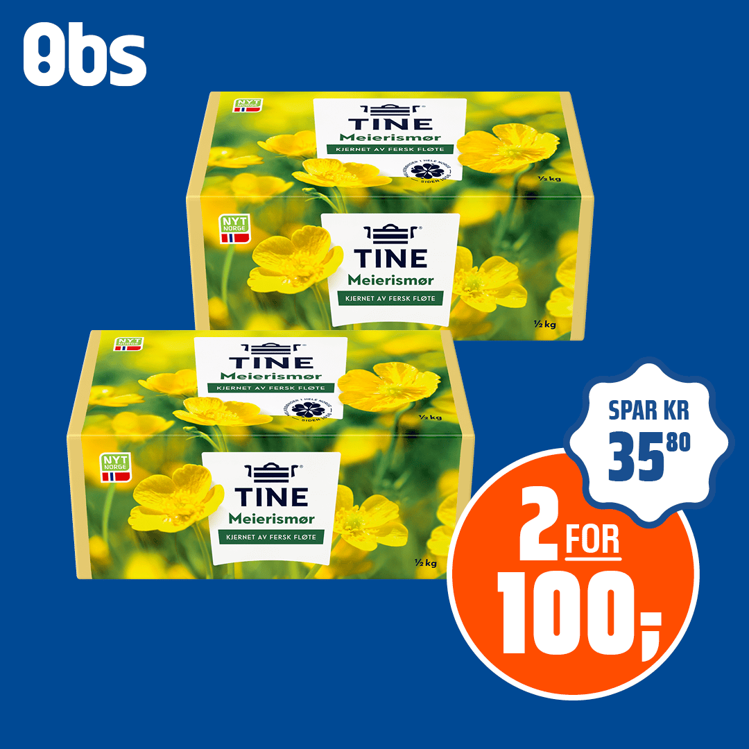 Obs Tine Smør 10. 15.August