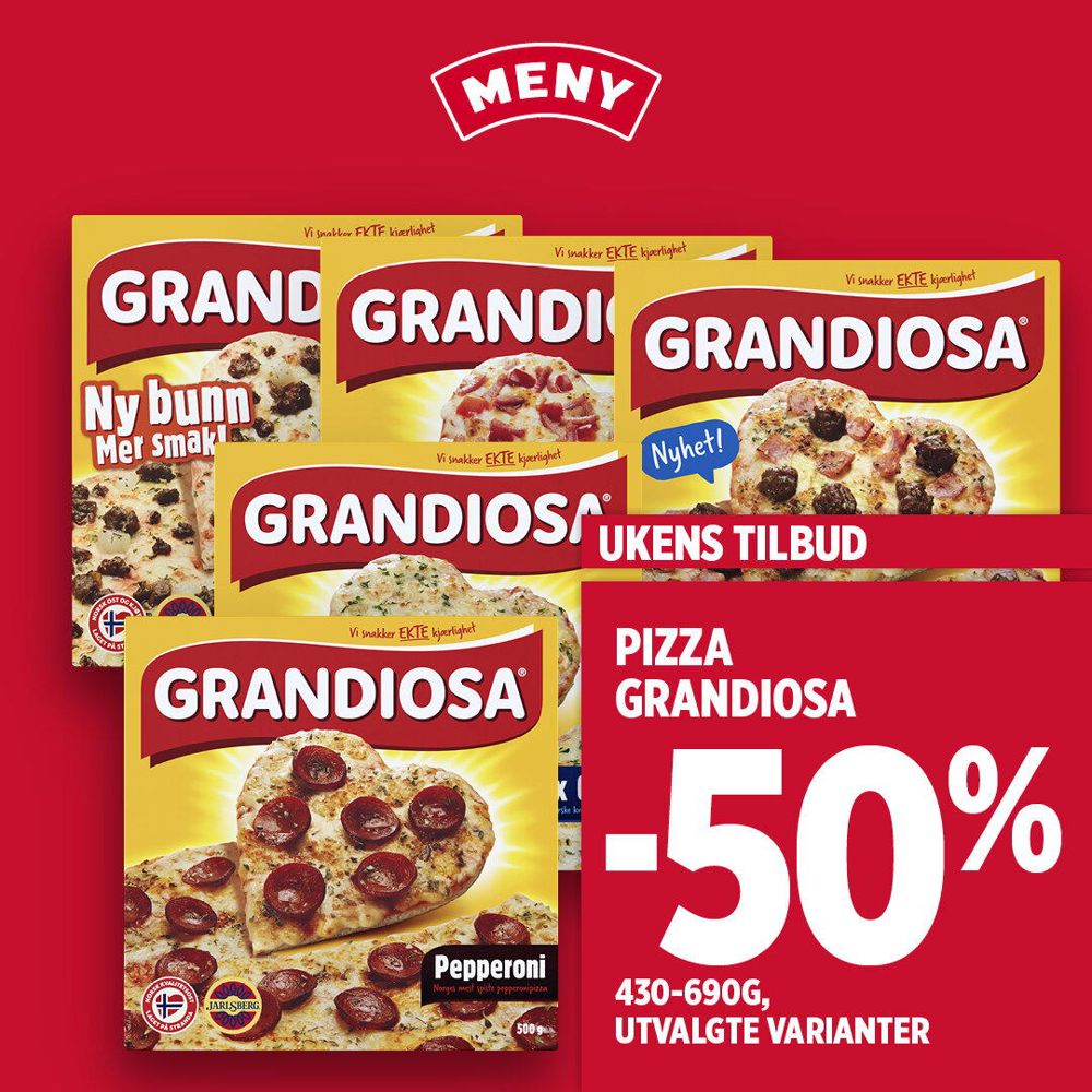 Meny 50% Grandiosa U37