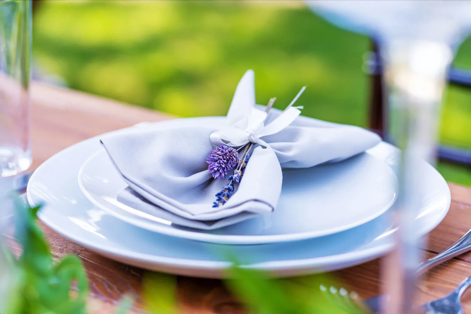 Bryllup Borddekking Lavendel Blomster Tips Sommer