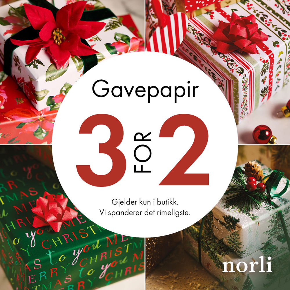 Norli 3 For 2 På Gavepapir U44 47
