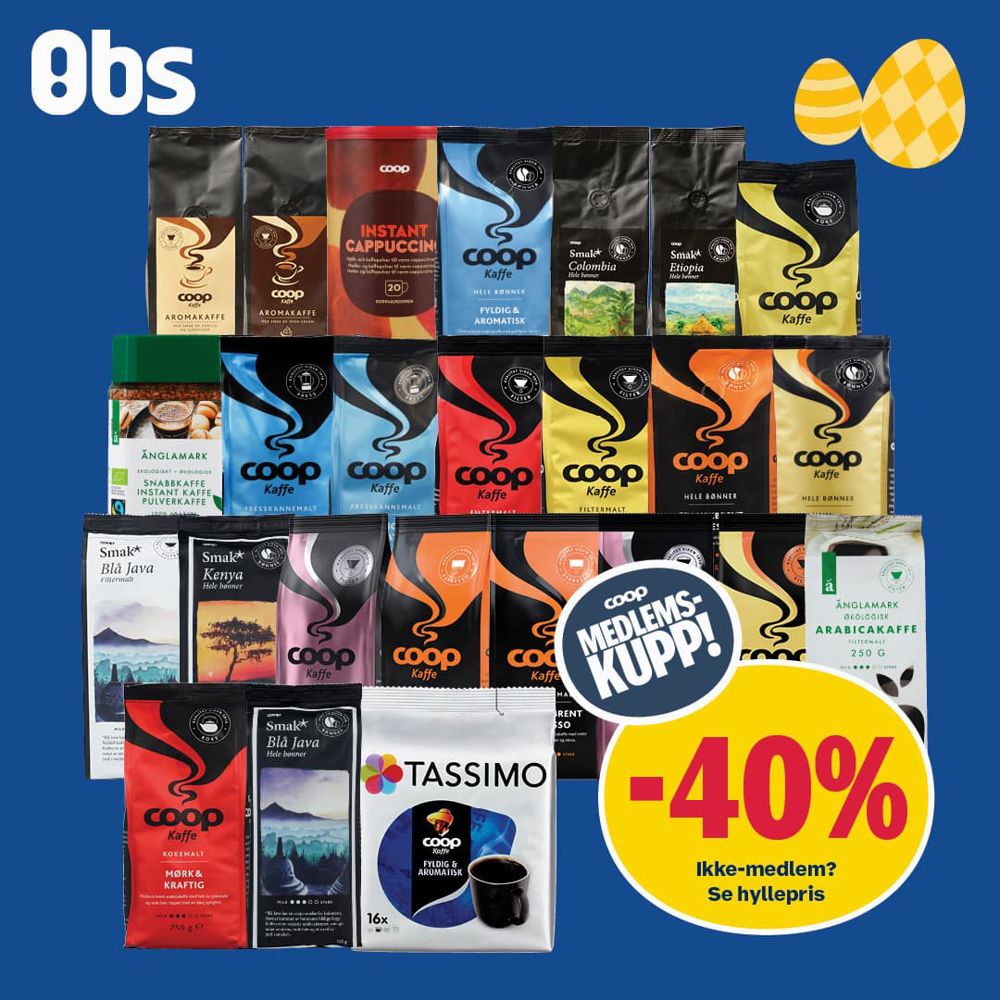 Obs 40% Coop Kaffe 23. 28.3