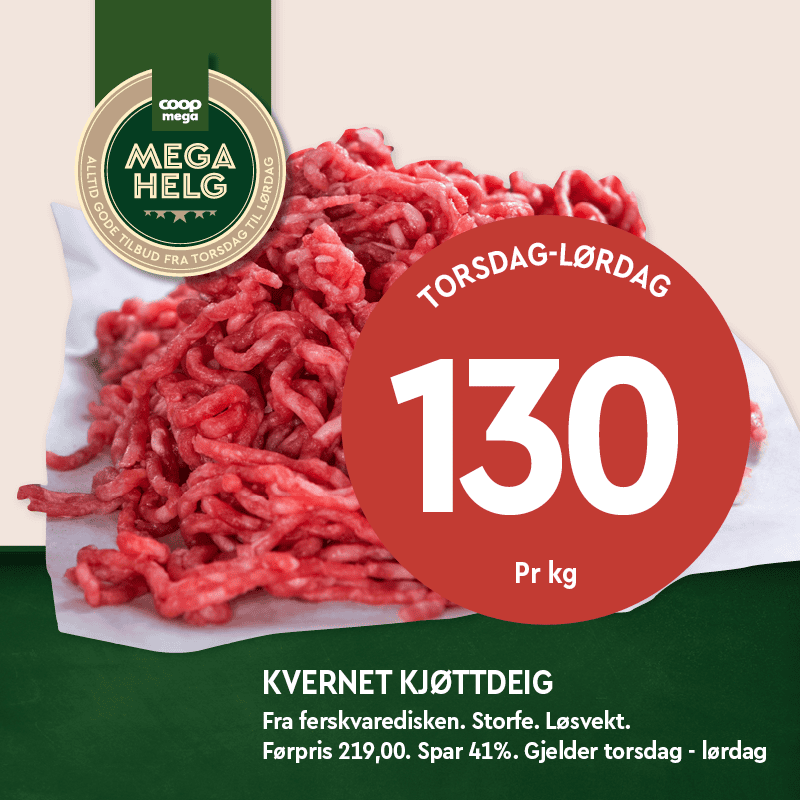 Coop Mega Kvernet Kjøttdeig U42