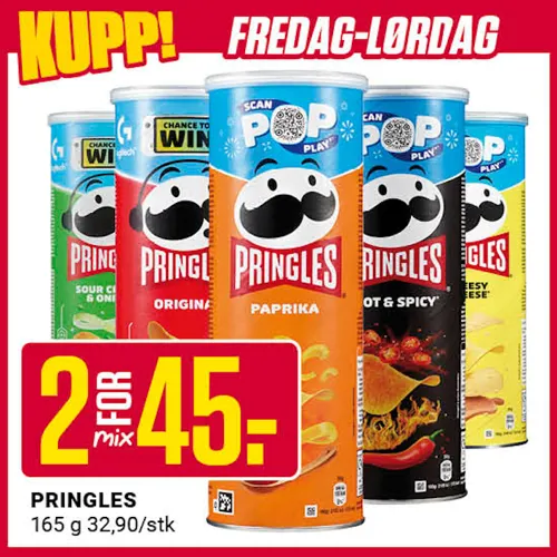Europris Fredag Lørdag Pringles U21