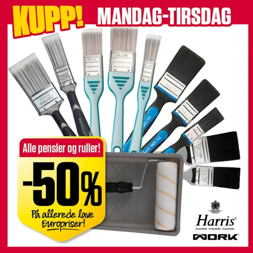 Europris Mandag Tirsdag U32