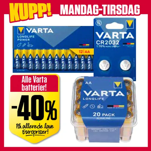 Europris Mandag Tirsdag U44