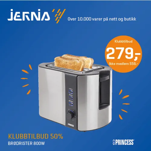 Jernia Brødrister 9.9 6.10