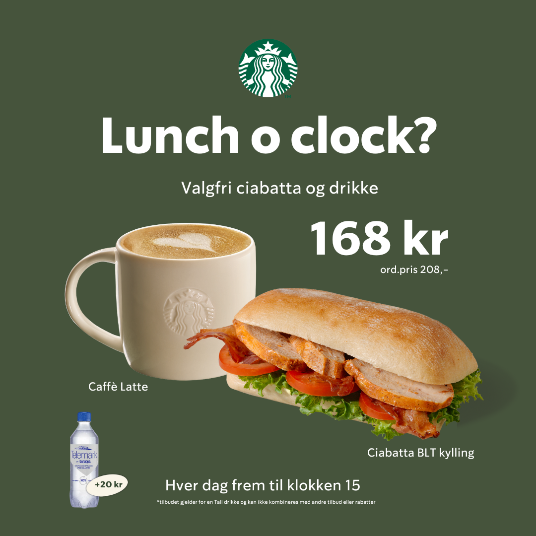 Lunsjtilbud 1X1 Arkaden Stavanger