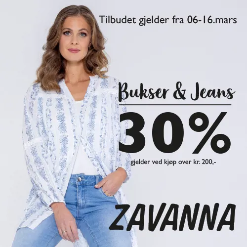 Zavanna 30% Buker Og Jeans 10. 16.3