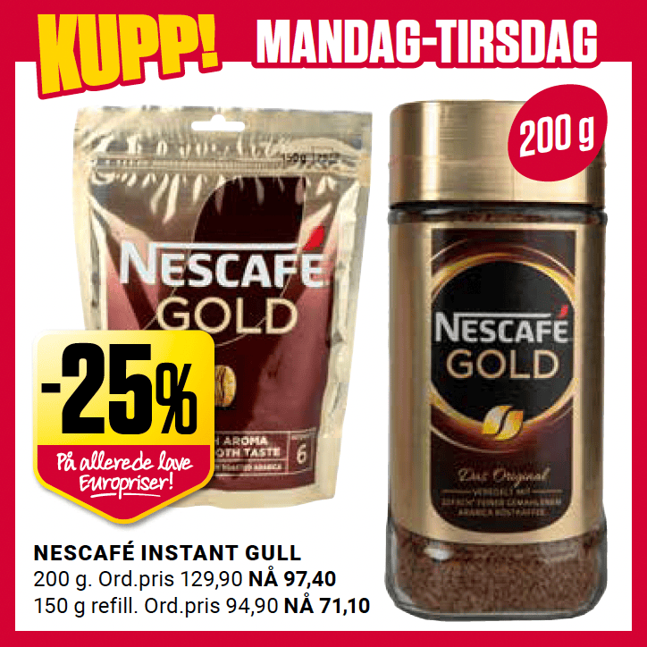 Europris Man Tir Nescafe U37