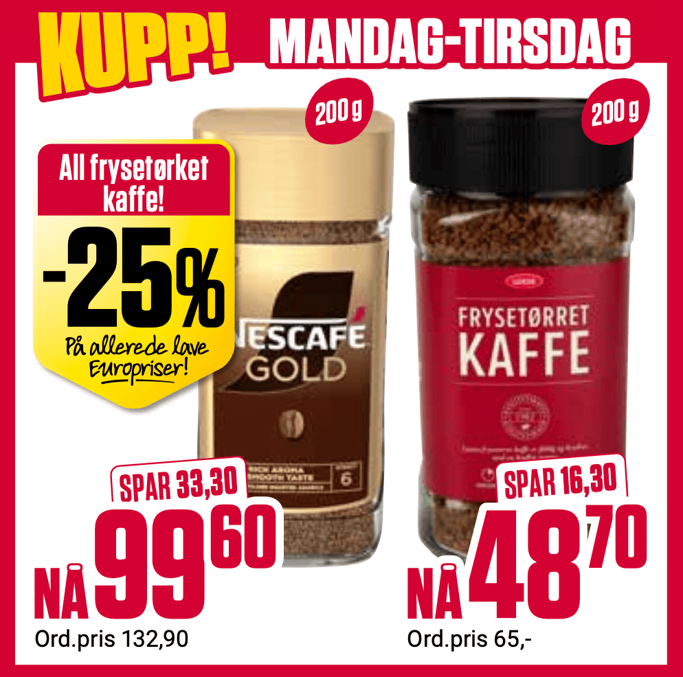 Europris Man Tir Kaffe U43