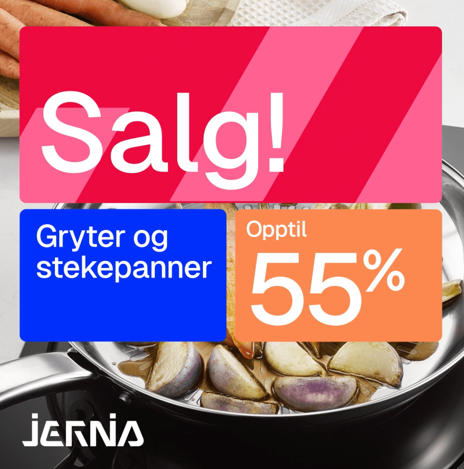 Jernia 55% Gryter Og Stekepanner 4.1 2.2
