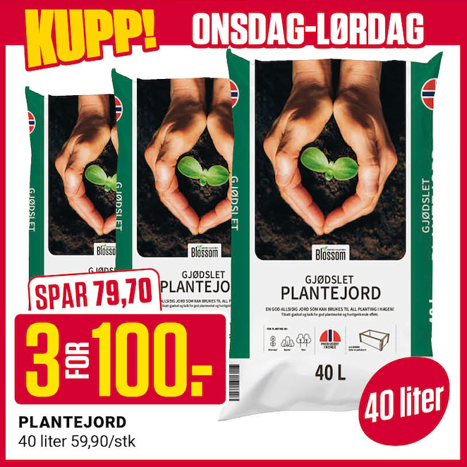 Europris Plantejord Ons Lør U18