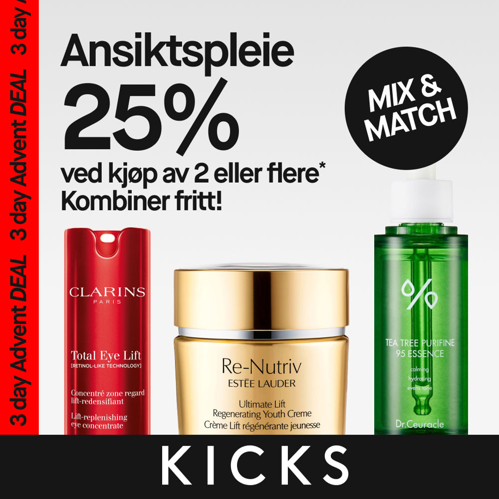 KICKS 25% Ansiktspleie 5. 7.12