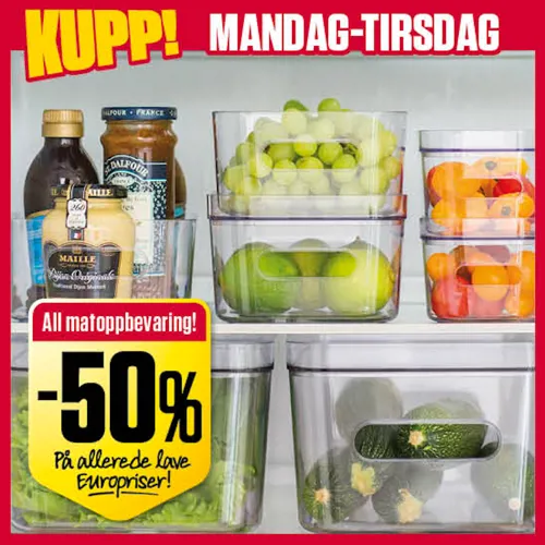 Europris Mandag Tirsdag U30