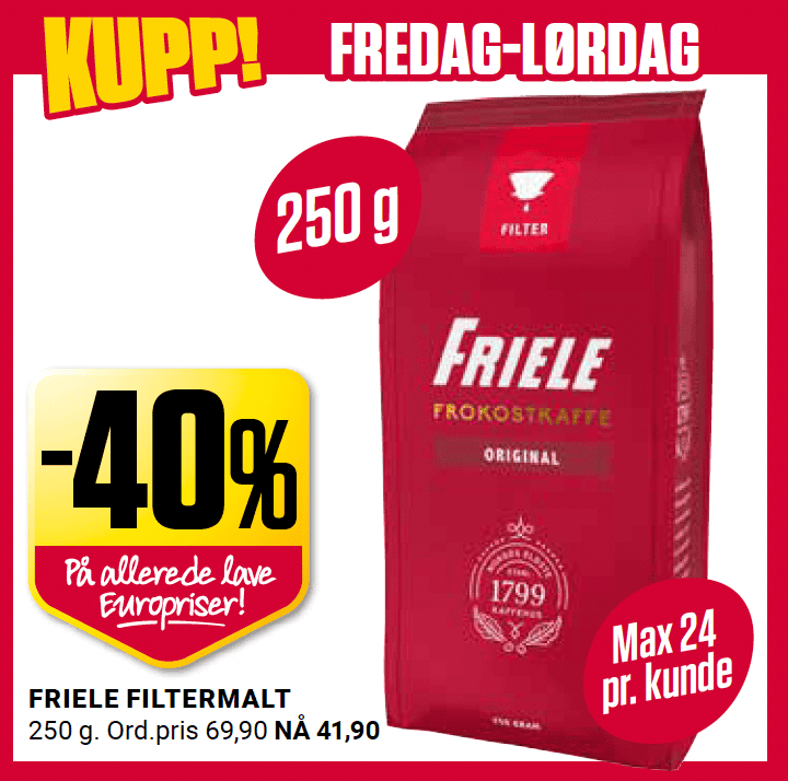Europris Fre Lør Friele 40% U44