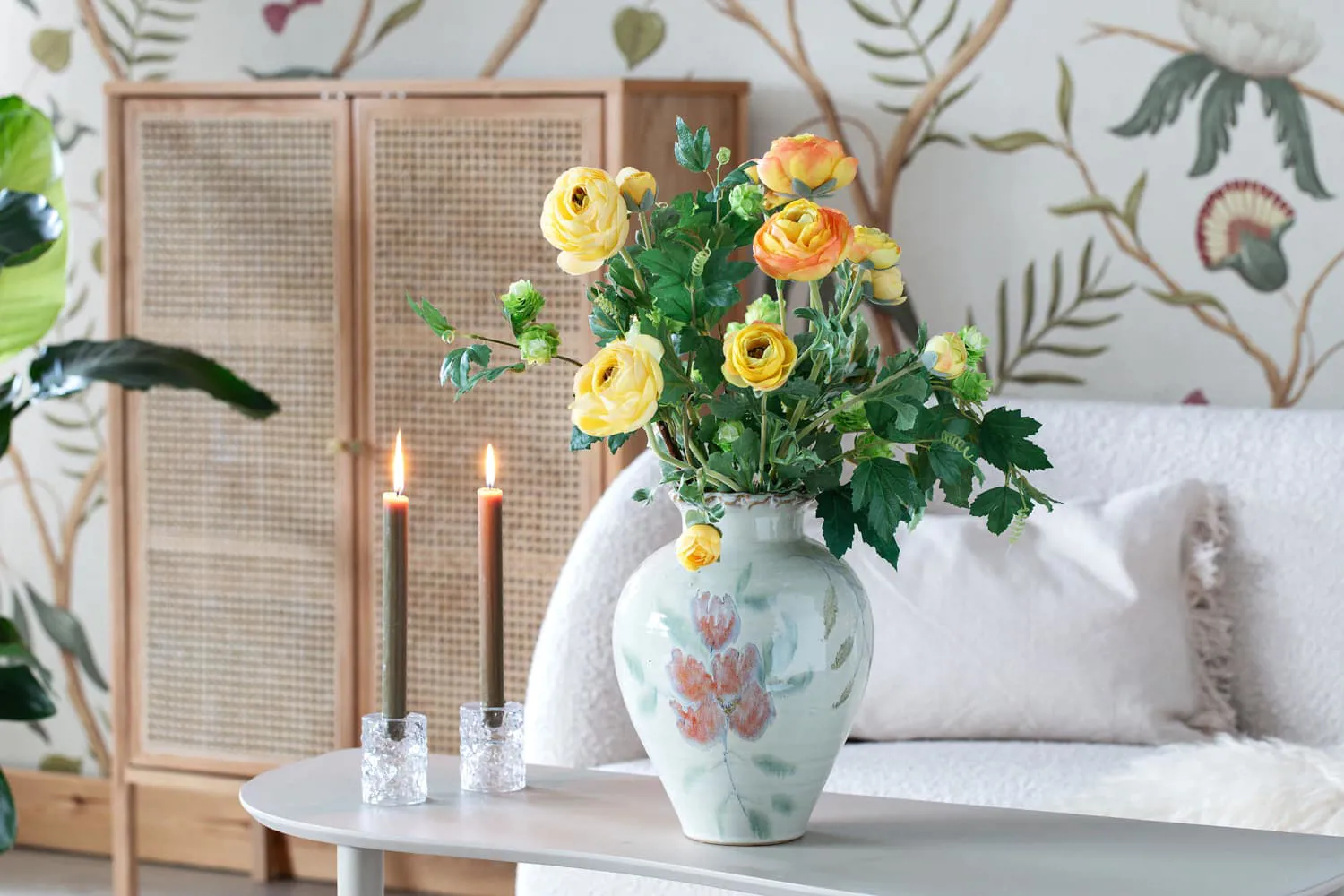 7 Kunstige Ranunkler Floral Vase