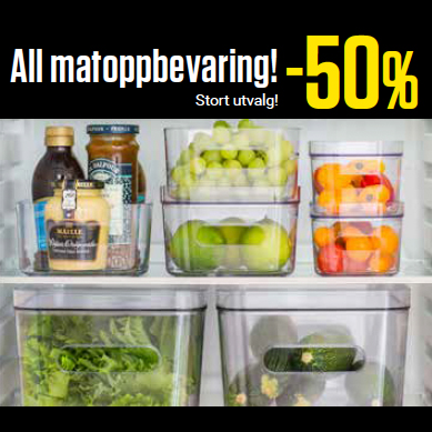 Europris 50% All Matoppbevaring 24. 29.11